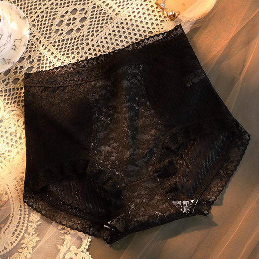 【现货】【49元/3条=需要拍3条下单】【贴身内衣不支持退换】莫代尔高腰蕾丝收腹桑蚕丝底档无痕性感透气女式内裤H241270458 商品图4