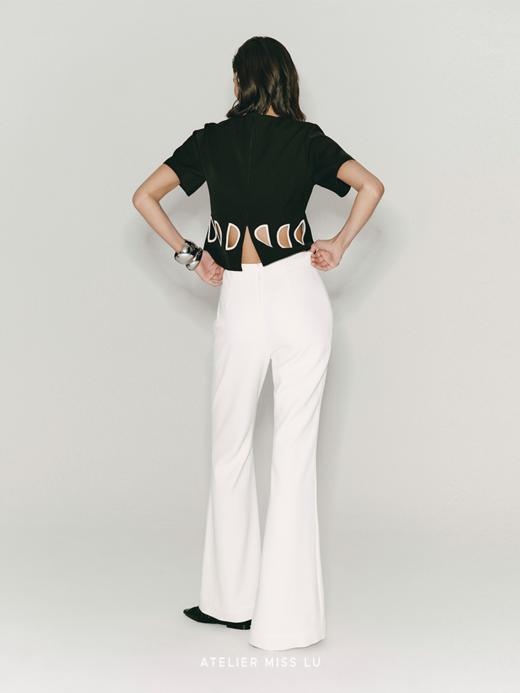 【海鸥之翼】海鸥腰线微喇长裤 商品图3