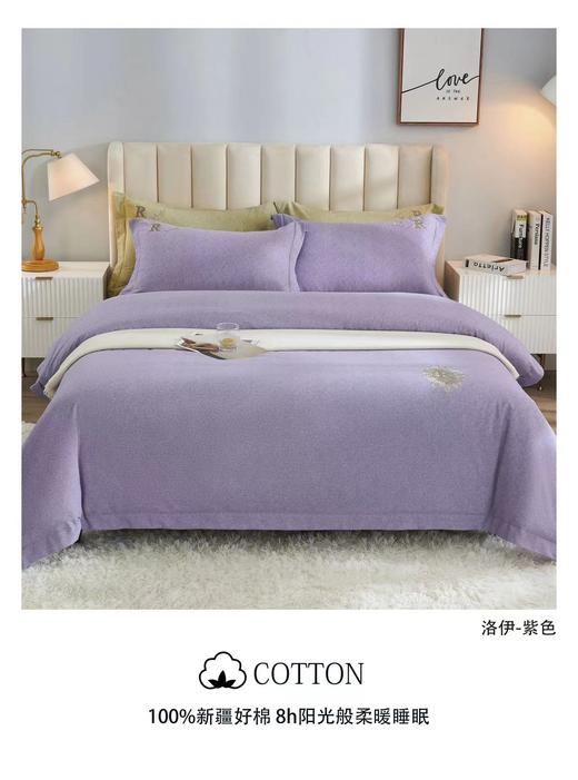 【助农】银鹏汉棉全棉抗菌磨毛四件套高档礼盒装多色可选（被套：2.0*2.3m，床单2.5*2.5m，枕套2个：0.48*0.74m，误差±5%） 商品图3