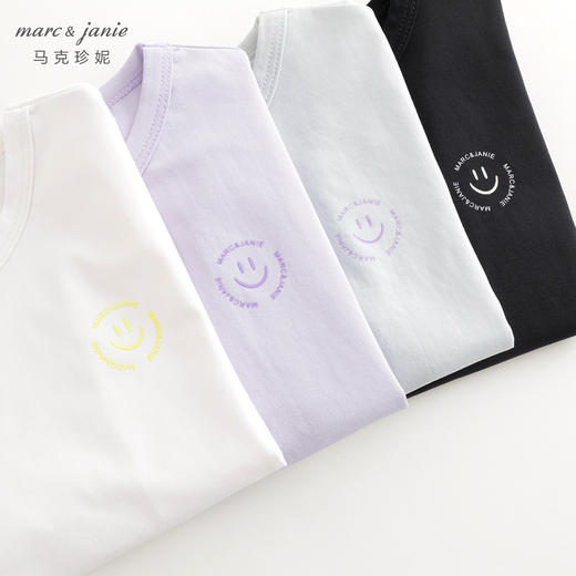 【速干防晒】马克珍妮男女童亲肤棉感运动T恤儿童春装上衣240295 商品图6