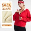 范斯蒂克加绒运动卫衣女专业跑步训练保暖半拉链连帽瑜伽健身卫衣 商品缩略图1