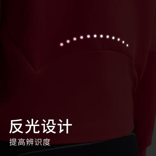 范斯蒂克加绒运动卫衣女专业跑步训练保暖半拉链连帽瑜伽健身卫衣 商品图4