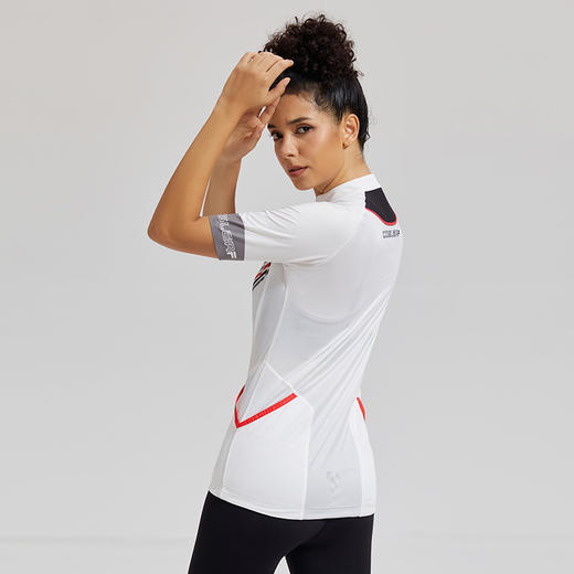 拉链短袖带口袋跑步运动马拉松户外透气上衣健身吸汗立领 商品图4