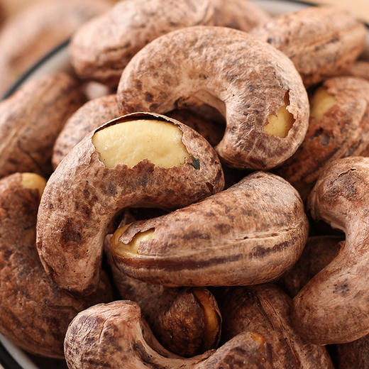 鲜记  紫衣腰果 带皮大腰果仁 送礼零食 348g 48小时发货 商品图3