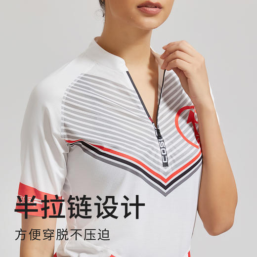 拉链短袖带口袋跑步运动马拉松户外透气上衣健身吸汗立领 商品图2