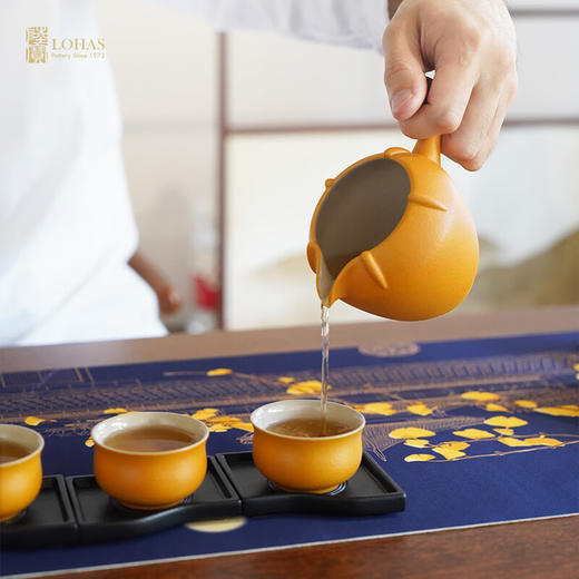 陆宝龙年茶具套装礼盒 风生水起茶杯茶壶中国风家用功夫茶具 新年礼品 风生水起茶礼 9头 商品图2