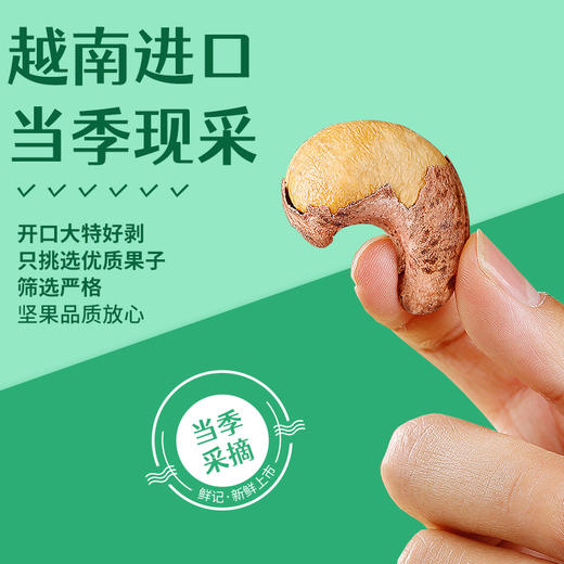 鲜记  紫衣腰果 带皮大腰果仁 送礼零食 348g 48小时发货 商品图6