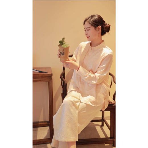 【线上专属】【春思系列】中式衬衫（24710130-扶光） 商品图0