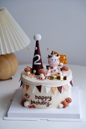 周岁牛牛蛋糕（改年龄下单备注）