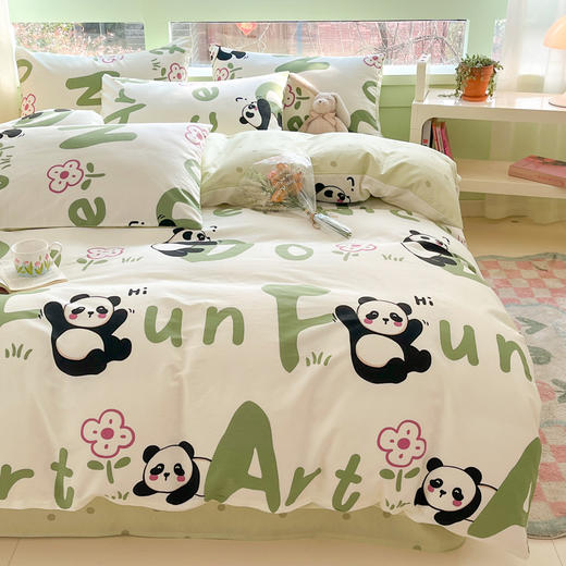 【热卖推荐】自然醒纯棉床上四件套全棉公主花被套床单宿舍床品三件套女NH149 商品图2