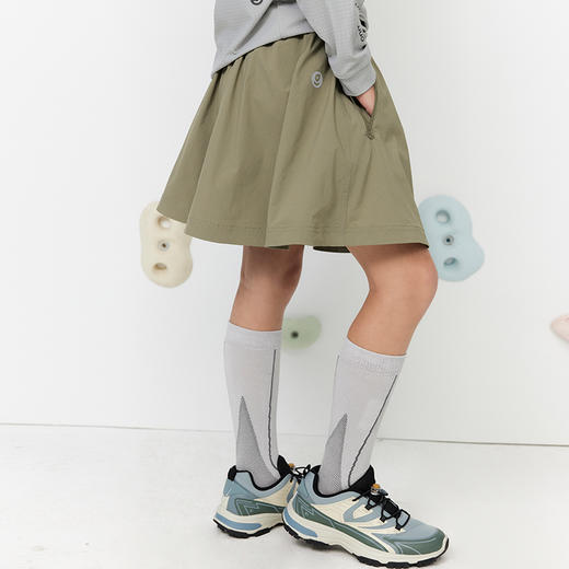 onmygame女童半身裙休闲运动户外百褶裙儿童裙裤一体短裙 商品图1
