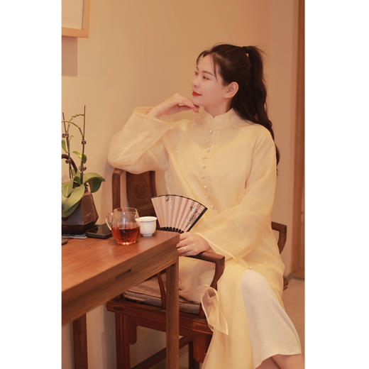 【线上专属】【春思系列】中式飘纱连衣裙（24707154-赤璋） 商品图1