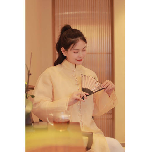 【线上专属】【春思系列】中式飘纱连衣裙（24707154-赤璋） 商品图3