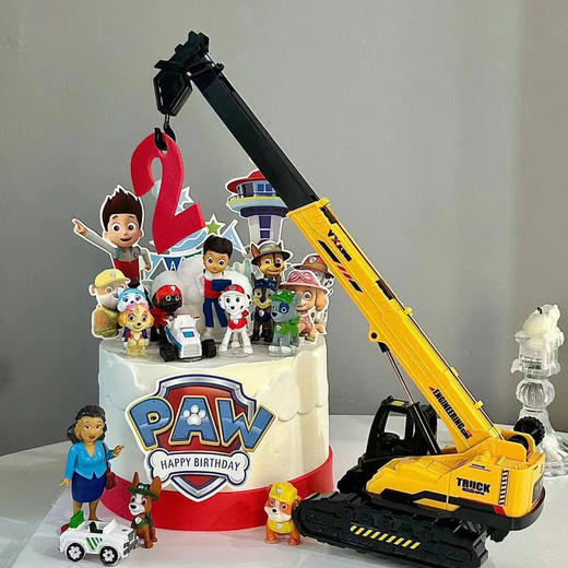 【汪汪队】汪汪队挖掘机儿童蛋糕 商品图0