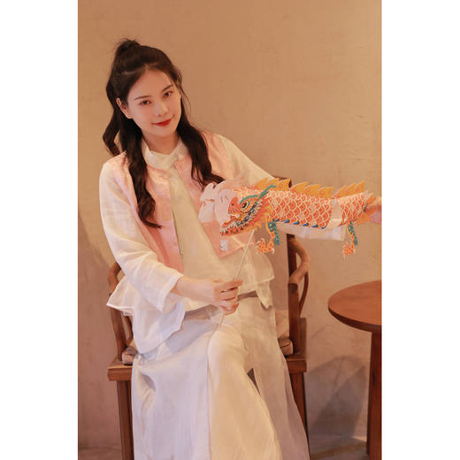 【春思系列】荷叶边马甲（24704119-十样锦） 商品图4