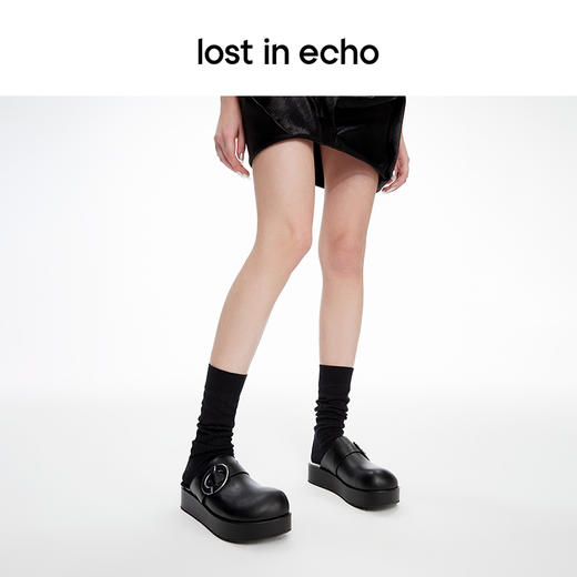 [福利价]lost in echo2024春季新款设计师品牌大圆头扣饰厚底增高穆勒鞋女 商品图3