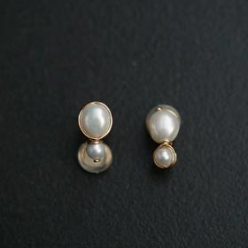 SpoiledBrat Jewelry不规则珍珠耳夹