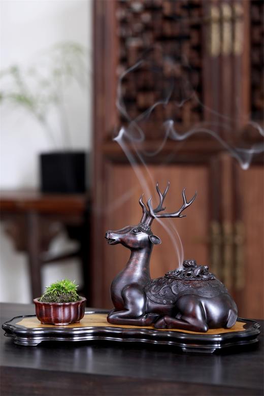 卧鹿纳福°血檀小香炉 商品图0