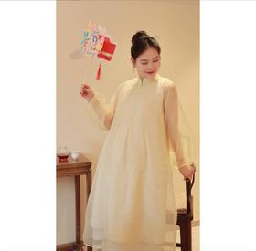 【线上专属】【春满人间系列】连衣裙（24707097-玉色）