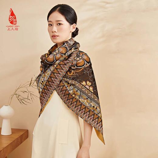 SAINTJOY/上久楷 宋锦双面披肩 飞天舞 YJ14002-1 商品图3