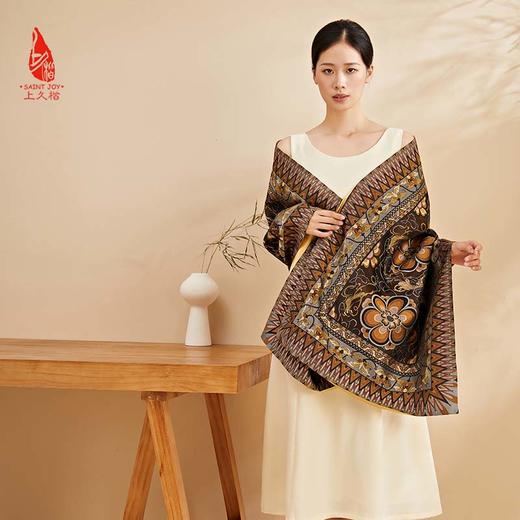 SAINTJOY/上久楷 宋锦双面披肩 飞天舞 YJ14002-1 商品图0