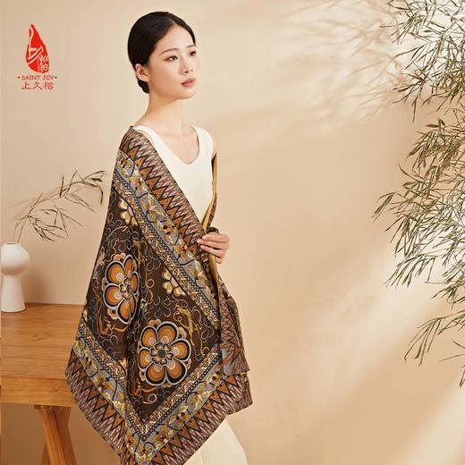 SAINTJOY/上久楷 宋锦双面披肩 飞天舞 YJ14002-1 商品图4