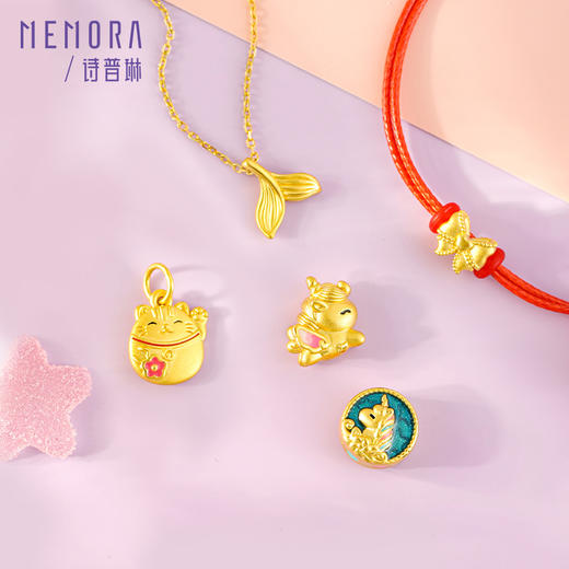 余生有你黄金吊坠5D硬金足金美人鱼尾挂坠MEMORA诗普琳HPE16301（线上专供） 商品图5