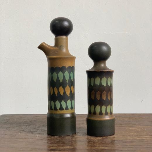 1960s西德顶级瓷器品牌W.Goebel稀有几何纹酱油瓶/调料罐 商品图0
