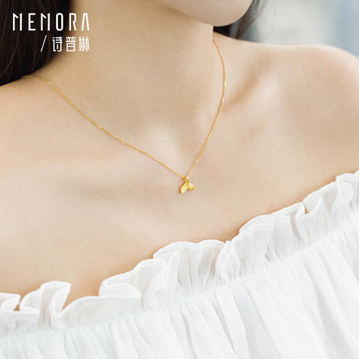 余生有你黄金吊坠5D硬金足金美人鱼尾挂坠MEMORA诗普琳HPE16301（线上专供） 商品图3