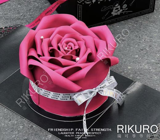 🌹玫瑰之心 | 弗洛伊德翻糖玫瑰生日蛋糕 商品图3