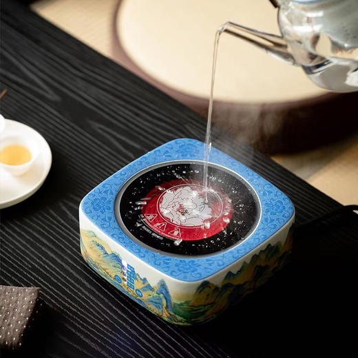 成艺-千里江山方形电陶炉(1000W)/玻璃煮茶壶(600ml) 商品图2