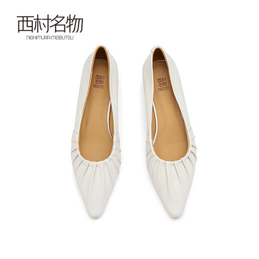西村名物2024春季新品真皮时尚高跟鞋法式气质通勤鞋女鞋X24AE11511 商品图2