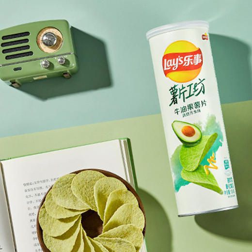 乐事薯片牛油果清甜芥末味罐装104g/罐马铃薯片零食 商品图0