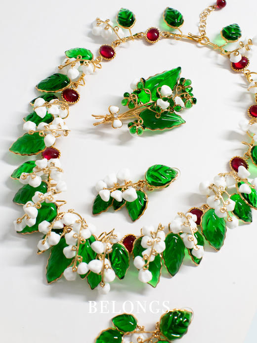 北京仓｜Gripoix Paris-Lily of the Valley-铃兰花 复刻 琉璃 胸针［法国设计师］ 商品图5