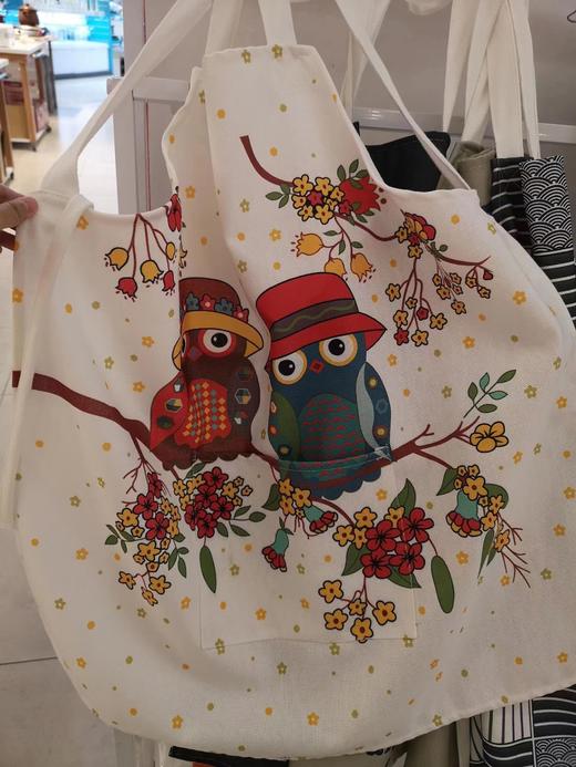 DZ0002日式黑白格/天生一对防水棉麻围裙挂脖款上善若水棉麻围裙 商品图2