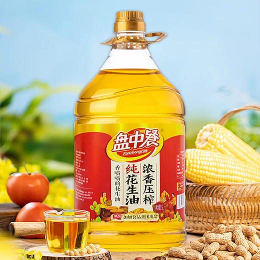 盘中餐浓香压榨纯花生油5L 商品图0