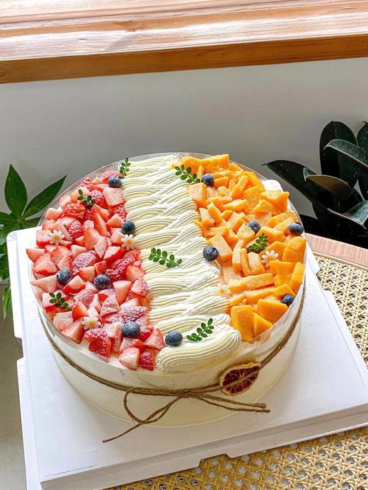 【草莓芒果组合1】叮当CAKE爆款生日蛋糕-鲜果奶油蛋糕 商品图0