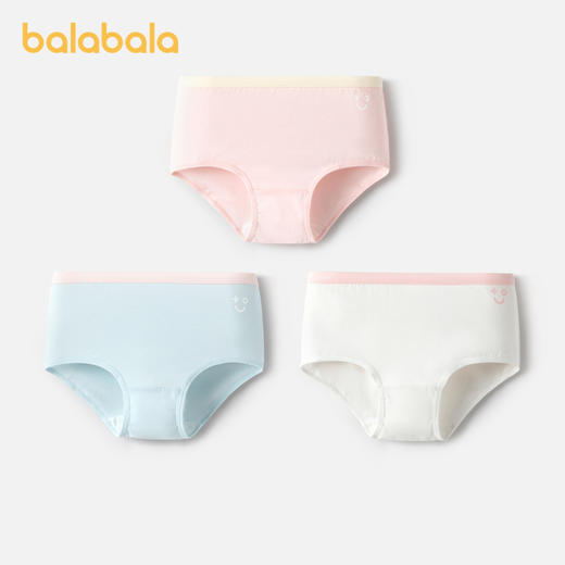 巴拉巴拉女童内裤棉平角儿童三角短裤小童宝宝萌不夹PP亲肤三条装 商品图0