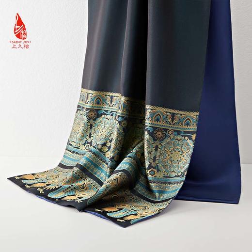 SAINTJOY/上久楷宋锦双面披肩 绽放·雪青色 孔雀兰CJ13265 商品图12