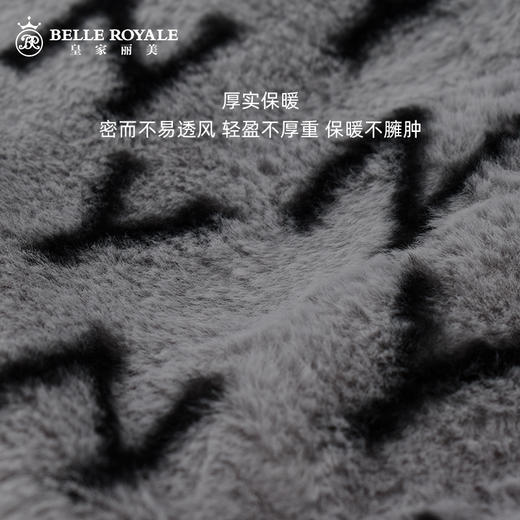 秋冬男士兔貂绒加绒家居服连帽开衫可外穿套装潮流字母睡衣JJT90025 商品图3