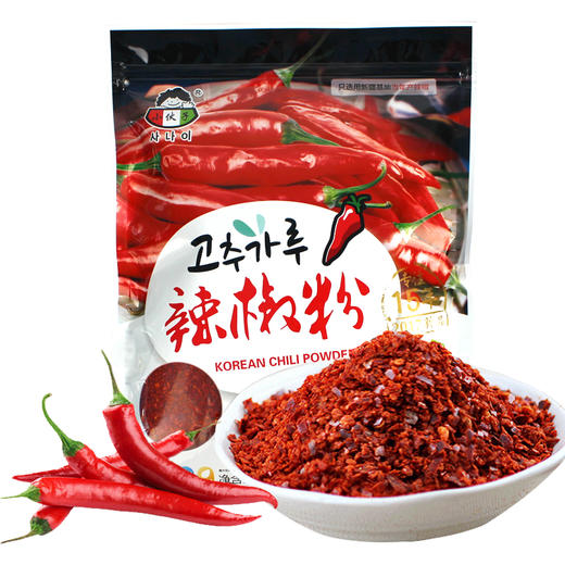 小伙子辣椒粉500g/袋粗粒干辣椒韩国风味韩式料理调料粉 商品图0