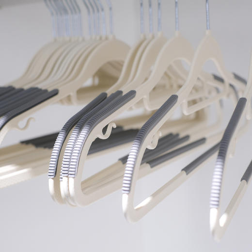 【赠10个挂钩】干湿两用衣架 30个装 防滑凹槽 不滑落 商品图2