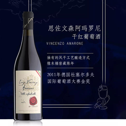 意大利进口恩佐文森阿玛罗尼干红葡萄酒750ml 商品图0