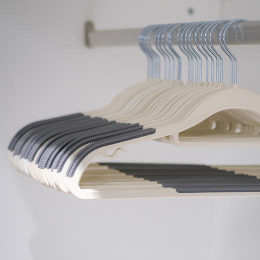 【赠10个挂钩】干湿两用衣架 30个装 防滑凹槽 不滑落 商品图4