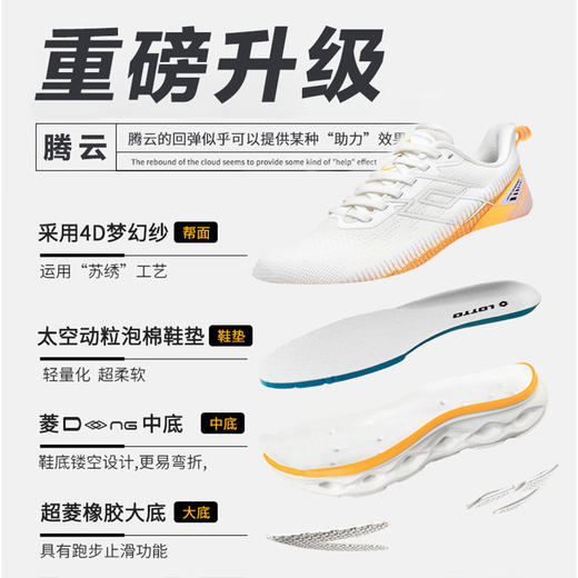 乐途腾云休闲跑鞋 |  “苏绣”工艺 轻量化 超柔软 意大利豪门运动品牌 商品图1