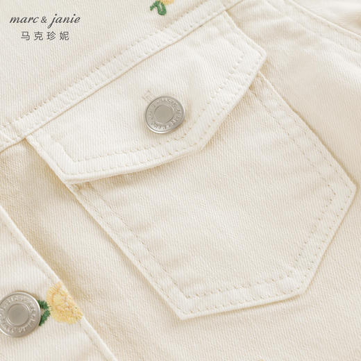 马克珍妮女童满底绣花宽松牛仔外套儿童纯棉上衣春装新款240052 商品图4