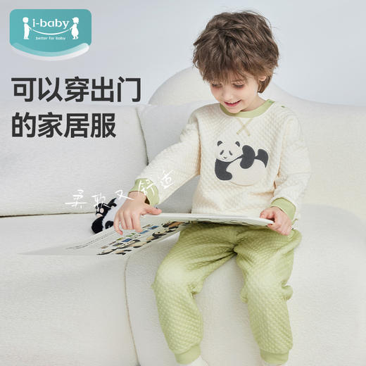 【限时99元套装】ibaby×outlast太空科技恒温小奶泡空气层圆领/开襟家居服睡衣套装 商品图1