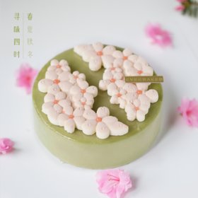 「四季·春」满园春色蛋糕（春之味：香草、蜜桃&龙井）｜《EVERNAKED寻味四时》2024版第一期