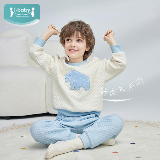 【限时99元套装】ibaby×outlast太空科技恒温小奶泡空气层圆领/开襟家居服睡衣套装 商品图4