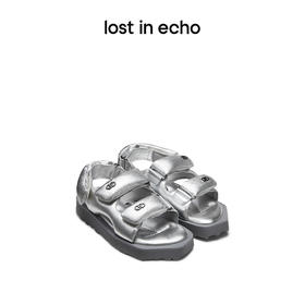 [福利价]lost in echo2024春季新品设计师品牌切面厚底增高填充双条带凉鞋